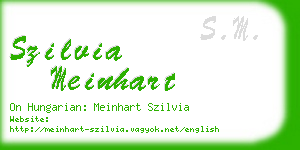 szilvia meinhart business card